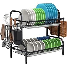 Buy AYIYUN 2 Tier Dish Drainer Drying Rack, Stainless Steel Kitchen ...