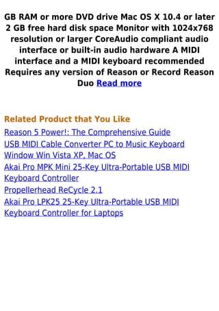 Reason Propellerhead USB Ignition Key 的图像结果