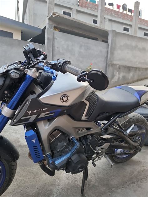 MICTUNING Universal Motorcycle Mirrors - 3 Inch Round Folding Bar End ...