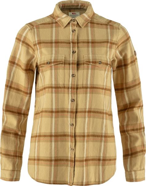 Fjall Raven Övik Heavy Flannel Shirt W Dune Beige Buckwheat Brown Women ...