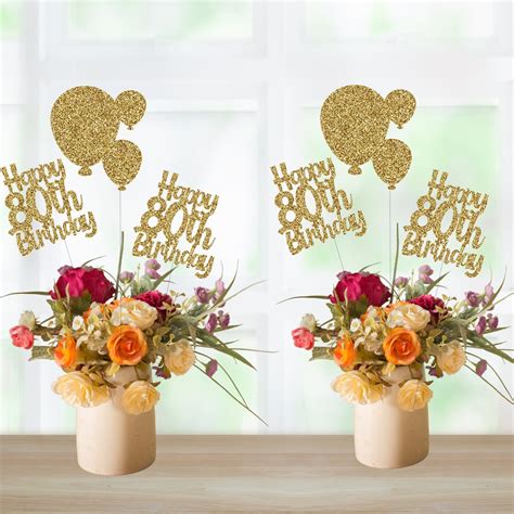 80th Birthday Centerpiece, 80th Birthday Decorations, 80th Birthday ...
