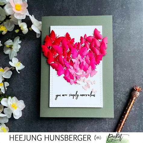 PFS-Butterflies Heart Card - H MADE BOUTIQUE