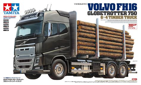 Tamiya 56360 1/14 R/C Volvo FH16 Globetrotter 750 6×4 Timber Truck ...