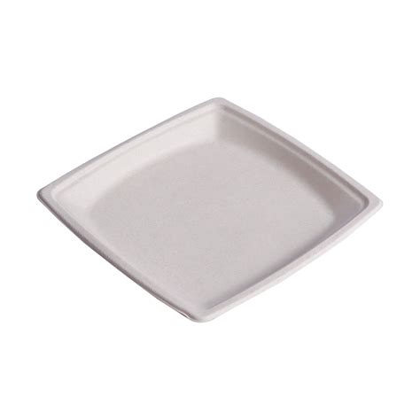 8 Inch Square Disposable Plate Sustainable Sugarcane Bagasse – Ecoware