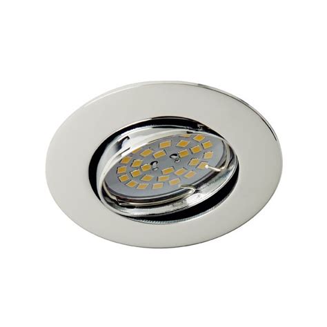 LED BASIC round tilting recessed light chrome (8W) - Wonderlamp.shop