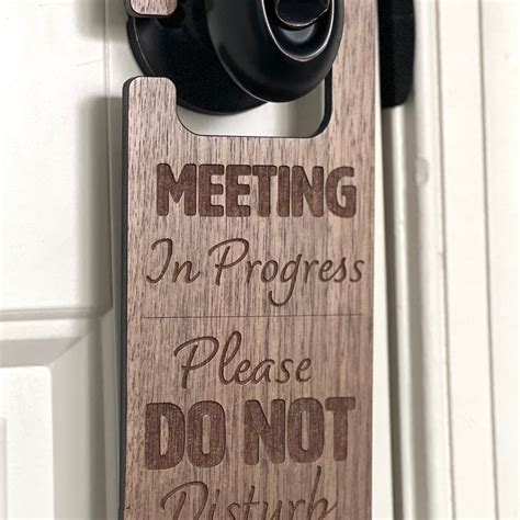 Meeting in Progress Sign 的图像结果