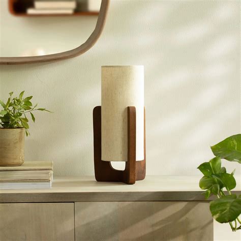Buy Gren Wooden Table Lamp With Shade - Beige Online - Ellementry ...