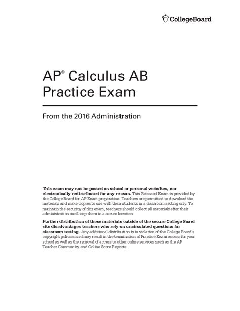 Ap Calc Ab Mcq