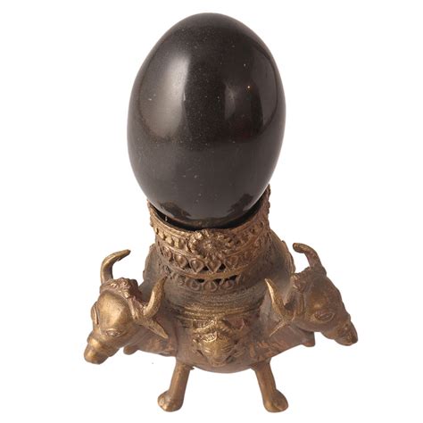 Shiva Linga Nandi Brass Shiv Murti Mandir Artifact