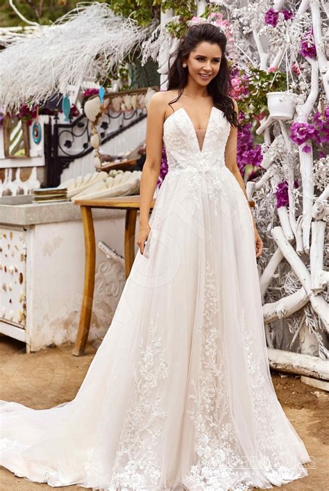 Deep v aline wedding dress 60 photos - Astyledwedding.com