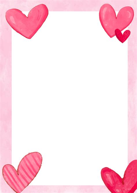 Free Heart Page Border Template to Edit Online