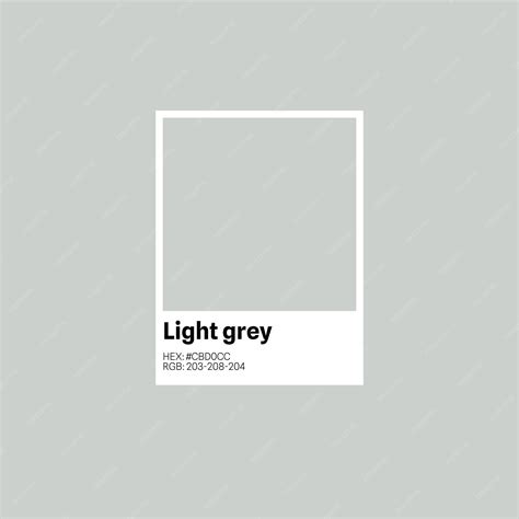 Пример цвета HEX RGB с названием цвета Light Grey | Премиум векторы