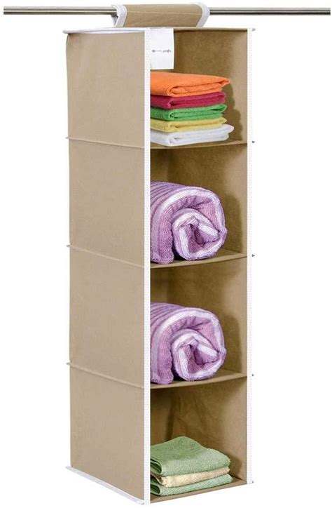 Cloth Organizer - Hanging 4 Shelves Wardrobe Organizer – Urban Storie INDIA