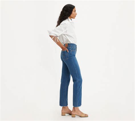 724 High Rise Slim Straight Cropped Women's Jeans - Dark Wash | Levi's® CA