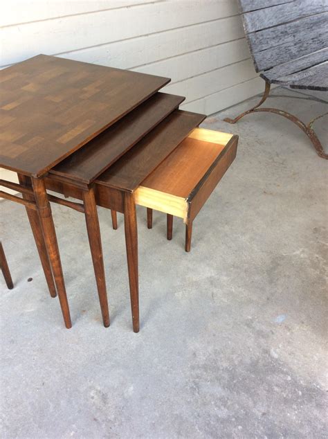 Vintage Mid-Century Modern Wood Nesting Tables, 3 Pieces For Sale at ...