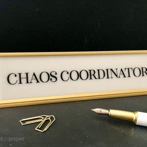 Buy Chaos Coordinator Desk Name Plate Personalized Gift Teacher Online ...