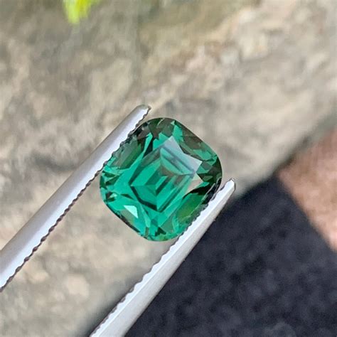 Dark Mint Green Tourmaline 2.10 Cts – Cushion Cut Natural Gemstone for ...