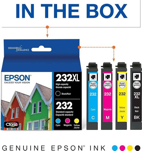 EPSON 232 Claria Ink High Capacity Black & Standard Color Cartridge ...