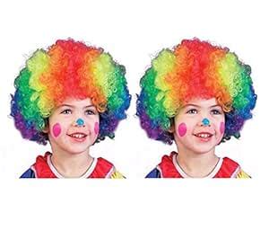 BANDHAN Unisex-Adult Multi Color Funny Parties Malinga Afro Curli ...