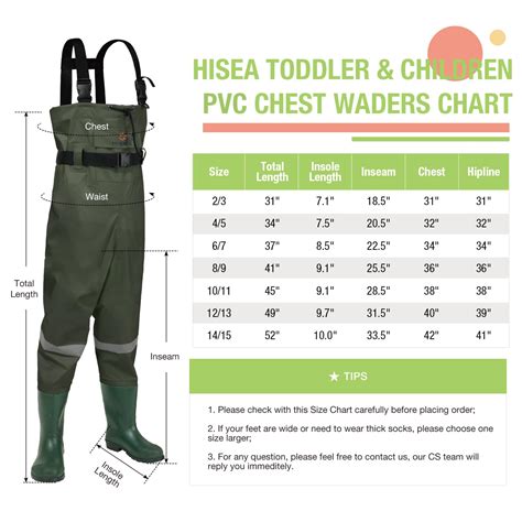 Snapklik.com : HISEA Kids Chest Waders Nylon/PVC Youth Fishing Waders For Toddler & Children ...