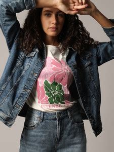 VERO MODA Floral Print Women Round Neck White T-Shirt - Buy VERO MODA ...