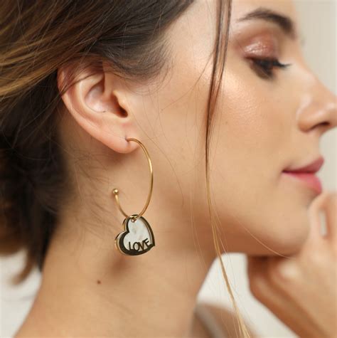 Love Heart shape drop earrings – Jzee Jewellery