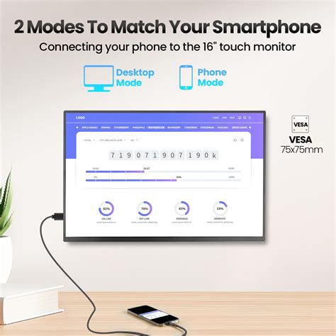 TOGTRATRIC 16 Inch Touchscreen Portable Monitor, HDR10, Metal India | Ubuy