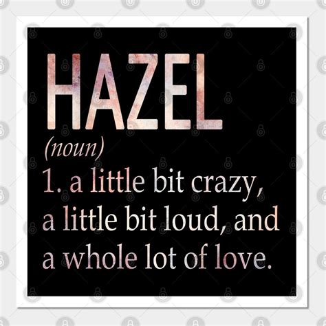 Hazel girl name definition wall and art print – Artofit