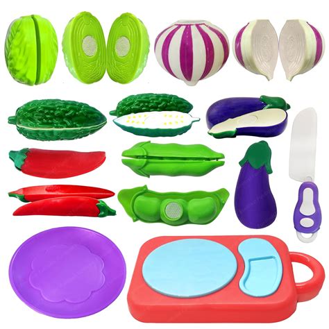 Buy FunBlast Vegetables Play Set Toys - 9 Pieces Realistic Sliceable ...