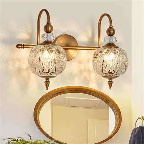 Amazon.com: Piepooye Vintage Bathroom Light Fixtures Gold Vanity Light ...