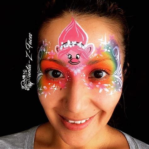 Trolls Face Paint 的图像结果