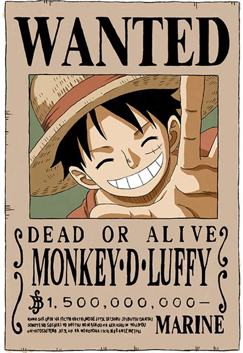 Luffy Wanted Poster – Posterwa