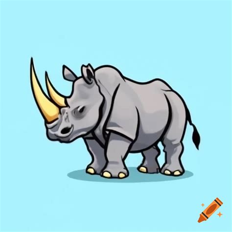Rhinoceros in natural habitat on Craiyon