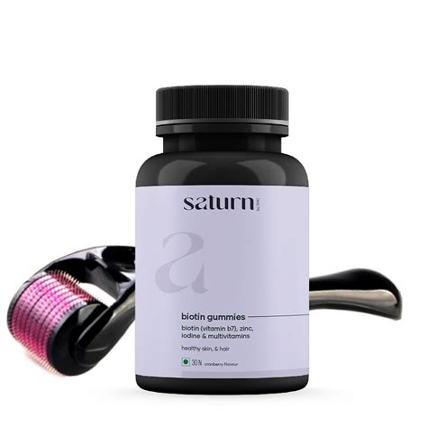 Saturn by GHC Hair Growth Combo for Biotin Hair Gummies - 30 Gummies ...