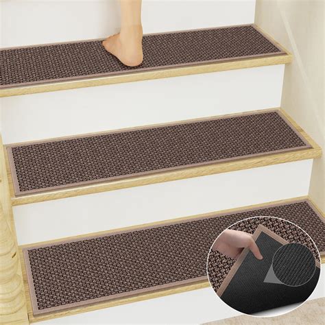 Amazon.com: GOYLSER Rubber Stair Treads for Wooden Steps, 15Pack Jute ...