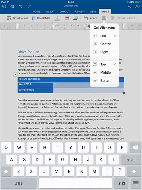How to Add Double Space on Word in an iPad