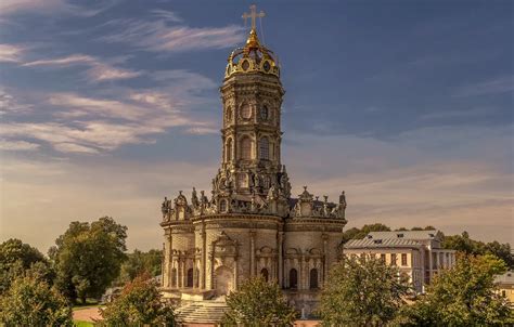 Wallpaper landscape, Church, estate, Dubrovitsy, Elena Guseva for ...