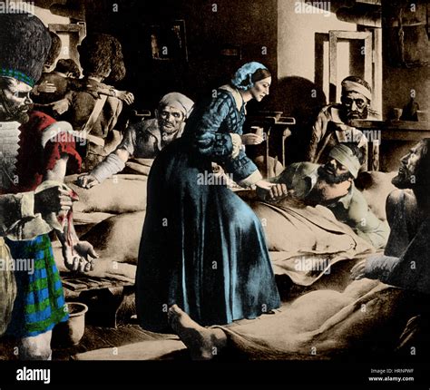 Crimean War, Florence Nightingale at Scutari Stock Photo - Alamy