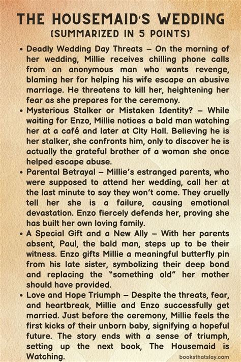 The Housemaid’s Wedding Summary, Characters and Themes