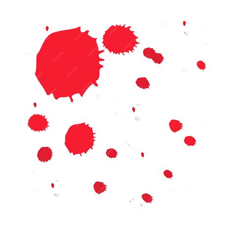 Premium Vector | Blood splatter blood drops isolated on white background