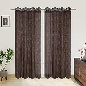 Buy IVAZA Heavy Polyester Net Damass Print Semi Transparent Fancy Sheer ...