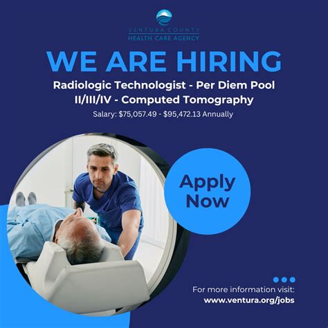 NOW HIRING: Radiologic Technologist - Per Diem Pool II/III/IV - Computed Tomography VISIT: www ...