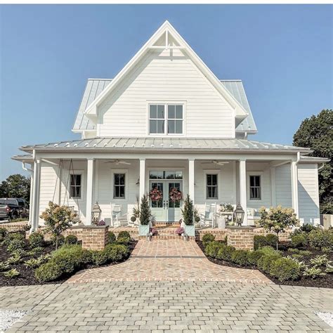 Modern Farmhouse with White Exterior