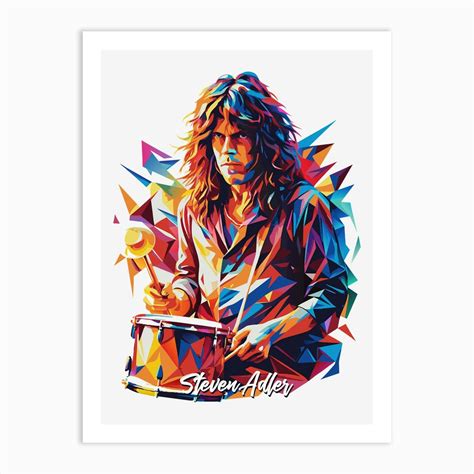 Gnr Steven Adler 02 Portrait Music Icon Style WPAP Pop Art Art Print by ...