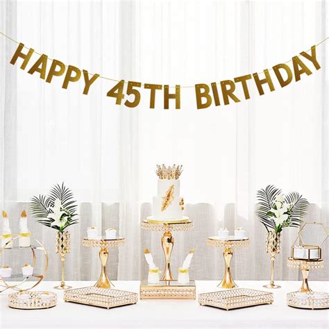 HAPPY 45TH BIRTHDAY Banner，Pre-strung，No | Ubuy India