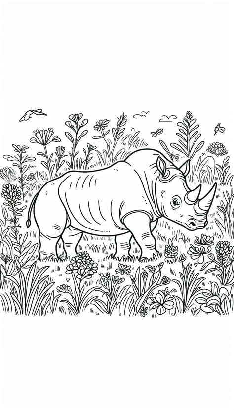 27 Rhino Coloring Pages For Kids | Download & Print | KDC Coloring