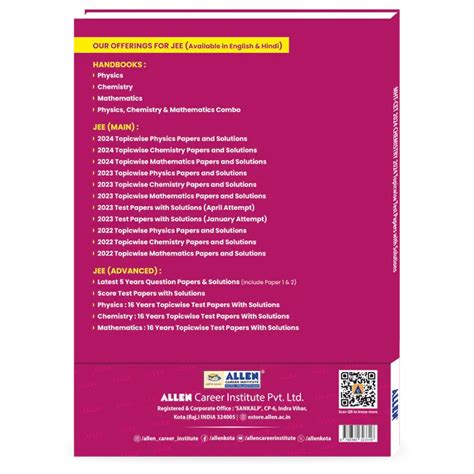 MHT CET 2024 Chemistry Test Papers with Solutions - Topicwise – ALLEN E ...