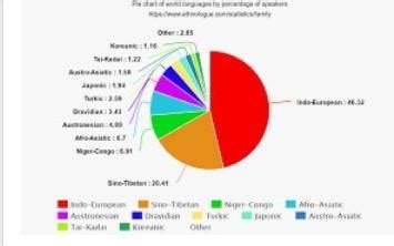 languages used mother toungue code in leh represet in pie chart ...
