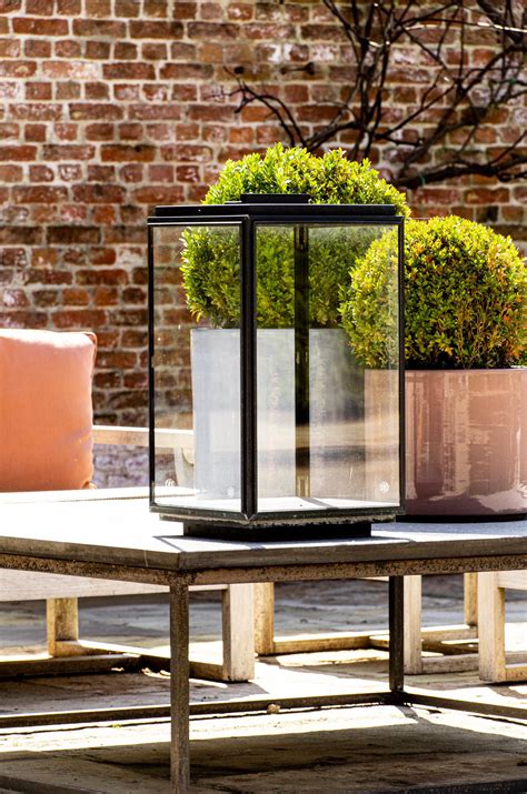 Tekna Ilford Battery-Powered Floor Lamp with Bronze Finish and Clear ...