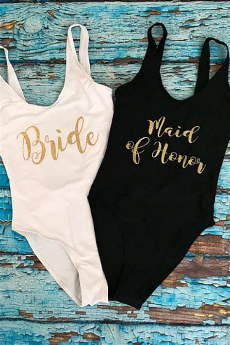 Bride Bathing Suits. Honeymoon Swimwear. Swimsuit. Bridesmaid Gift ...